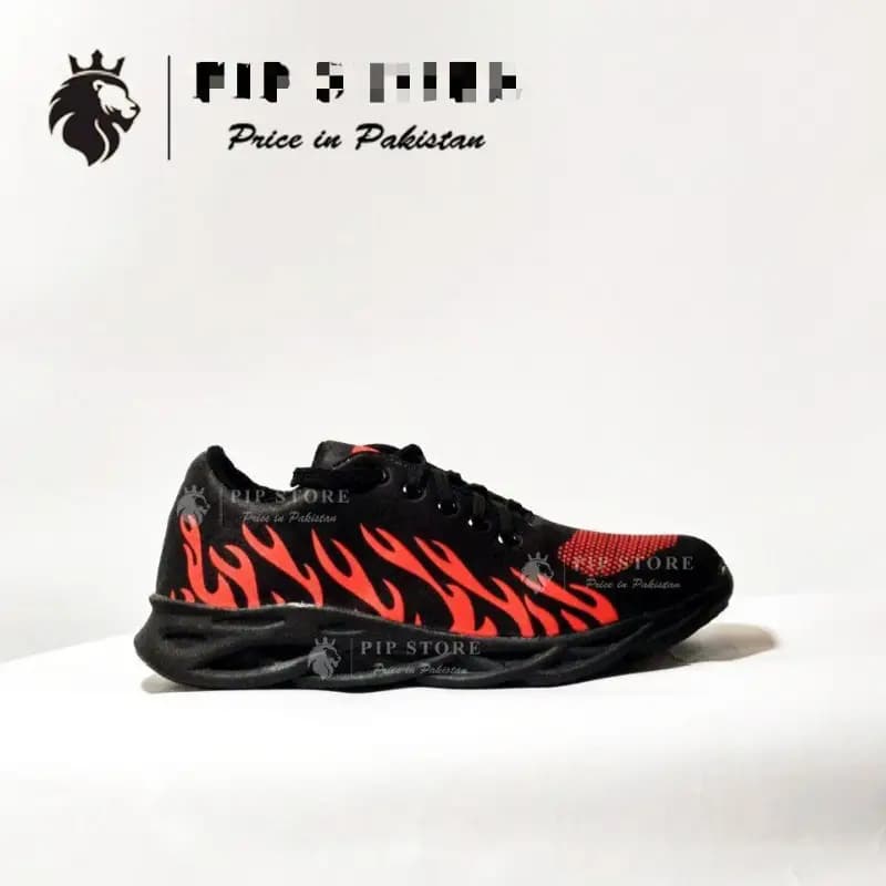 Men's Rubber Comfortable Joggers Red Fire